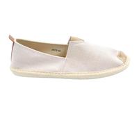 Espadrillas Uomo Scarpe da Barca in Tela e Corda Bianco Fondo Interno Memory e Suola Esterna in Paglia Beige (43 EU)