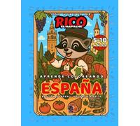 España - Libro de colorear educativo para niños (5-10 años) | Los Viajes de Rico el Mapache - Volumen 4