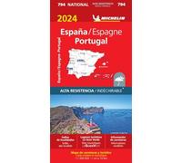 ESPANA PORTUGAL INDECHIRABLE 17794 2024: wegenkaart Schaal 1 : 1.000.000