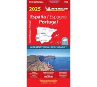 ESPANA PORTUGAL INDECHIRABLE 17794 2025: wegenkaart Schaal 1 : 1.000.000