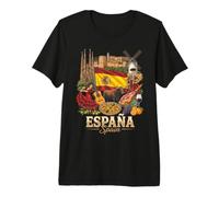 Espana Spagna Viaggi Punto di Riferimento Cultura Maglietta Premium