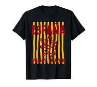 Espana Vamos Roja Spagna Leone Uomini Donne Bambini Spagnolo Pride Maglietta con Stampa Grafica Economica, Uomo, Nero, L