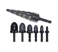 Espandi efficientemente i tubi in rame con questo set di punte da trapano da 7 pezzi, perfetto per progetti HVAC e refrigerazione