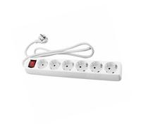 Espandi i tuoi collegamenti elettrici in modo sicuro e ordinato con la Base Bianca, che offre 6 prese e un cavo da 5 m, ideale per case e uffici dal design elegante.