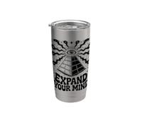 Espandi la tua mente con design a piramide con occhi onniveggenti Bicchiere termico in acciaio inox doppia parete