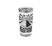 Espandi la tua mente con design a piramide con occhi onniveggenti Bicchiere termico in acciaio inox doppia parete