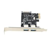 Espandi le funzionalità del tuo PC con l'adattatore PCIE a 2 porte USB3.2 Gen1, spine di trasmissione dati veloci da 5 Gbps e adattatore Play Metal Build