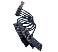 Espansione archiviazione per workstation | Scheda host SFF-8643 a PCIE a 4 porte che collega percorsi adattatori cablati, hardware PCB a tutta