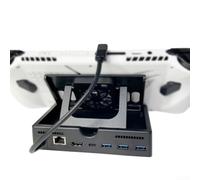 Espansione di raffreddamento multifunzione per ROG X e per Xbox X, hub ABS 6 in 1 con ricarica da 100 W, supporto nero portatile efficiente dissipazione del calore