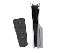 Espansione hub USB a 4 porte per PS5 per accessori, 4 porte USB 2.0, adattatore splitter hub per Playstation 5 per disco e console Digital Edition (nero)