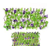Espansione screening traliccio artificiale | Schermatura recinzione giardino | Siepe artificiale foglia fiores traliccio balcone schermo privacy | Recinzione che copre le proiezioni tralicci ederas