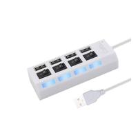 Espansore multiplo adattatore hub multi splitter USB 20 a 7 porte con interruttore compatibile con il dispositivo PC portatile(4 port white)