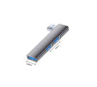 Espansore multiporta: adattatore da USB a doppio USB 2.0 + USB 3.0 - lega di alluminio Grey