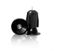 Espansore per estremità del manubrio in lega di alluminio, 2 pezzi, per bicicletta, mountain bike e bici da strada, con inserti in plastica per una vestibilità sicura e aderente (nero)