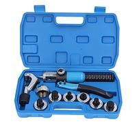 Espansore per tubi in rame, kit di utensili per la pressatura compatto con tagliatubi, 7 teste di espansione, kit di utensili per la pressatura idraulico per tubi in rame e alluminio da 3/8 a 1-1/8