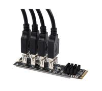 Espansore Waveshare 23316 da M.2 a PCIe a 4 canali, da utilizzare con PCIe X1 a