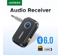 【Especiale RU】UGREEN Bluetooth 6.0 con LDAC, adattatore audio ad alta risoluzione AUX da 3,5 mm per altoparlanti/altoparlanti cablati/stereo