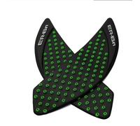 ESPEEDMTC Per Kawasaki ER-6N 2005-2016 Protettore Antiscivolo Tappo serbatoio Adesivo Serbatoio Carburante Ginocchio Grip Traction Side 3M Decalcomania (Green)