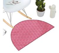 ESPERANZA 120 Anshesix Dahlide-Cuscino semicircolare, Stile Vintage, Motivo Floreale, per San Valentino, 40 x 60 cm, Colore: Arancione, Polipropilene, Clear, Larga, H 27.5" xD 41.3"