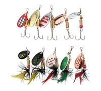 Esperienza di Pesca Emozionante 10PCS Spinner in Metallo con Comoda Scatola di I