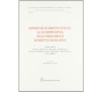 Esperienze diritto vivente: Vol. 1