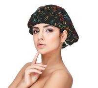 Esperimento di equazione chimica didattica,Cuffia da notte in raso per adulti - Cuffia da notte elastica per donna, copricapelli per la notte