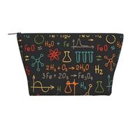 Esperimento di equazioni di chimica educativa, Borsa da toilette Borsa per trucco Borsa per cosmetici Borsa da toilette da viaggio portatile