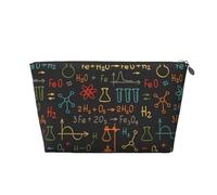 Esperimento di equazioni di chimica educativa, Borsa da toilette Borsa per trucco Borsa per cosmetici Borsa da toilette da viaggio portatile