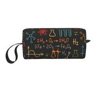 Esperimento di equazioni di chimica educativa, Borsa per il trucco Borsa per cosmetici Borsa da toilette da viaggio portatile Borsa per trucco Organizer