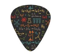 Esperimento didattico sulle equazioni chimiche,12 pezzi di plettri per chitarra, 3 plettri di diverso spessore per chitarra acustica, basso, ukulele