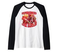 Esperto Cazzo Handler Divertente Gallo Detto Uomini Donne Maglia con Maniche Raglan