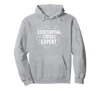 Esperto di Crisi esistenziale Emo - Mentalità Gotica angosciata Felpa con Cappuccio, Unisex per Adulti, Grigio Melange, M