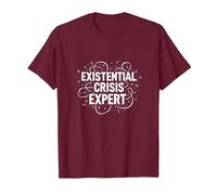 Esperto di Crisi esistenziale Emo - Mentalità Gotica angosciata Maglietta, Uomo, Bordeaux, 3XL