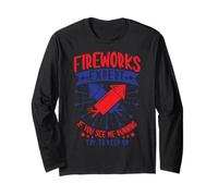Esperto di fuochi d"artificio If I Run You Run Funny 4 luglio USA Maglia a Manica