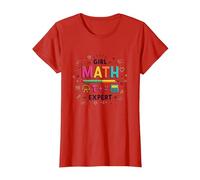 Esperto di Matematica Ragazza: Empowerment STEM colorato Maglietta, Donna, Rosso, 3XL