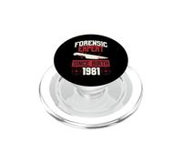 Esperto forense dalla nascita 1981 Compleanno a tema crimine vero PopSockets PopGrip per MagSafe