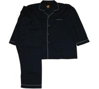 Espionage Uomo Taglia Grande Poly Pigiama Cotone Set IN Blu Scuro 2XL - 8XL