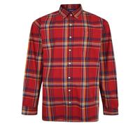 Espionage Uomo Taglie Forti IN Maglia Tinto Camicia a Quadri Rosso Multi 2XL 8XL
