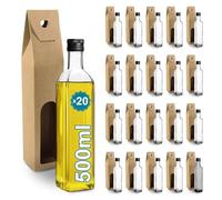 Espirito Rebelde 20 bottiglie di vetro 500 ml con tappo a vite nero + 20 scatole - olio di oliva, aceto, alcool, salse - olio di vetro