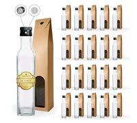 Espirito Rebelde 20 bottiglie in vetro da 500 ml con tappo a vite nero con beccuccio versatore + 20 scatole - Olio d'oliva, Aceto, Alcool - Oliera in vetro