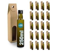 Espirito Rebelde 20 bottiglie in vetro scuro, 250 ml, con chiusura a vite nera, + 20 barattoli - olio d'oliva, aceto, alcol, salse - contenitori per olio