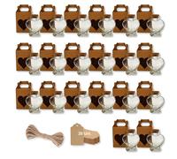 Espirito Rebelde 20 fiale magiche a forma di cuore 70 ml tappo in sughero + 20 scatole + 20 etichette Kraft + spago di iuta | decorazione, regali e souvenir di nozze