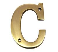 eSplanade Brass House - Targhetta per porta dell'hotel, con lettera dell'alfabeto "A", 10,2 cm ("C" Alphabet-4")