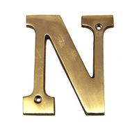 eSplanade Brass House - Targhetta per porta dell'hotel, con lettera dell'alfabeto "A", 10,2 cm ("N" Alphabet-4")
