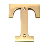 eSplanade Brass House - Targhetta per porta dell'hotel, con lettera dell'alfabeto "A", 10,2 cm ("T" Alphabet-4")