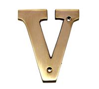 eSplanade Brass House - Targhetta per porta dell'hotel, con lettera dell'alfabeto "A", 10,2 cm ("V" Alphabet-4")