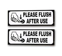 eSplanade FLUSH AFTER USE Decal adesivo per adesivi - Facile da montare resistente alle intemperie Formato inchiostro (9 "x 3")