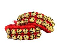 eSplanade Ghungroo Danza (20 + 20) Rosso 2 Linea con Cuscini | Campana, Ghungru 2 Line Red Pad