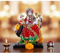 eSplanade Resin Maa Durga Mata Rani Sherawali Murti Idol Statue Sculpture -10 inches | Pooja Idols | Home Decor