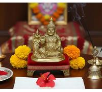 ESPLANADE - Scultura in Ottone Laxmi Lakshmi Kuber Idol Murti (4,25")